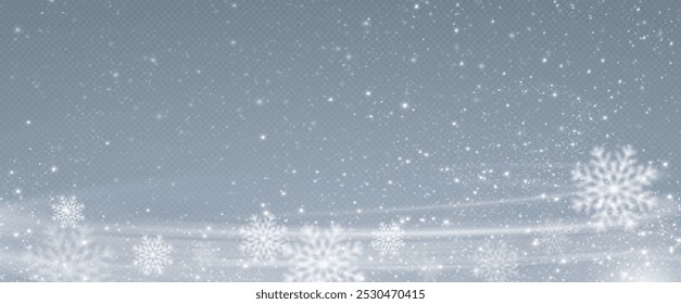 Navidades de fondo. Polvo PNG. El bokeh mágico brilla con polvo blanco. Pequeño resplandor realista sobre un fondo Png transparente. Elemento de diseño para tarjetas, invitaciones, fondos, protectores de pantalla.