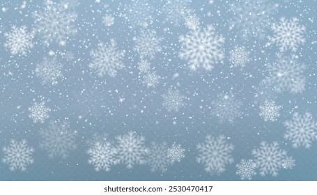 Navidades de fondo. Polvo PNG. El bokeh mágico brilla con polvo blanco. Pequeño resplandor realista sobre un fondo Png transparente. Elemento de diseño para tarjetas, invitaciones, fondos, protectores de pantalla.