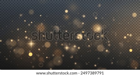 Christmas background. Powder PNG. Magic shining dust. Fine, shiny dust bokeh particles fall off slightly. Fantastic shimmer effect.