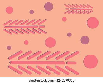 Christmas background in purple colors. Christmas tree branches.