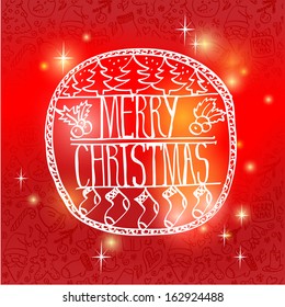 Christmas background in red