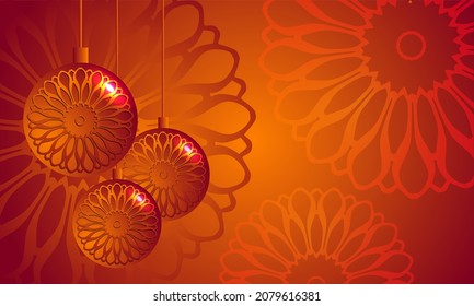 Christmas background with Red christmas balls for christmas design.