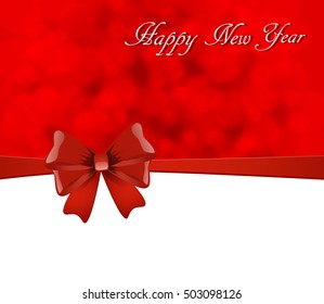 Christmas background with red bow