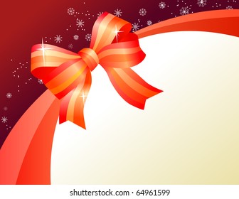 Fondo de Navidad con arco rojo