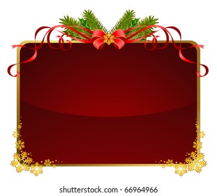 christmas background with red bow