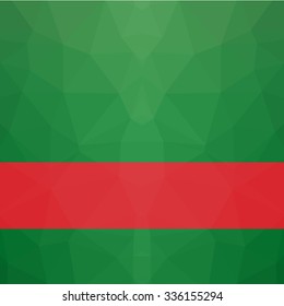 Christmas background with red and green polygon
