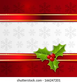 Christmas background with red ribbon