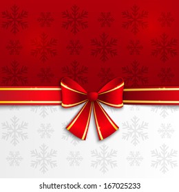 Christmas Background Red Ribbon Stock Vector (Royalty Free) 167025233 ...