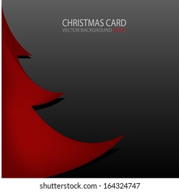 christmas background red tree on grey board for text and message design
