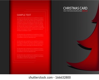 christmas background red tree on grey board for text and message design
