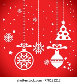 christmas background red vector
