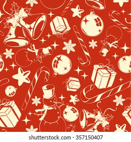 Christmas background, red-white 