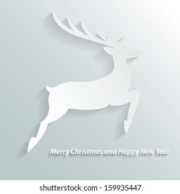 Christmas background with reindeer