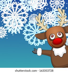  Christmas background with reindeer 