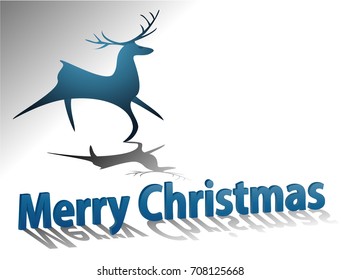 Christmas background with reindeer