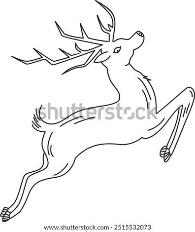 christmas background with reindeer vector