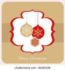 Christmas background with retro pattern