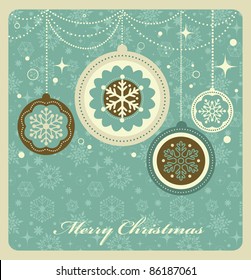 Christmas background with retro pattern