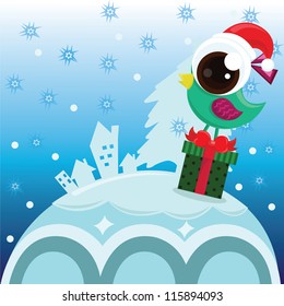 christmas background with santa