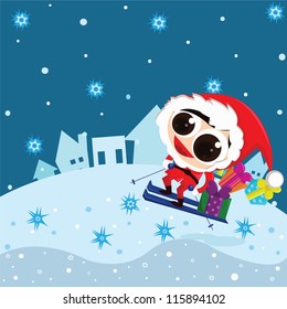 christmas background with santa