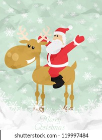 Christmas background with santa