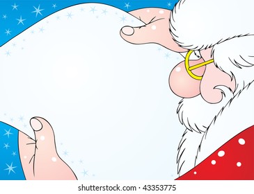 Christmas background with Santa