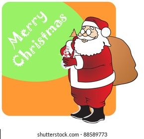 Christmas background with santa