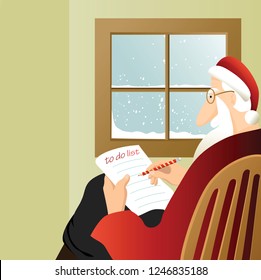 Christmas background with Santa Claus