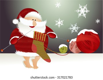 Christmas background with Santa Claus