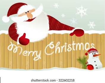Christmas background with Santa Claus