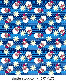 Christmas background with Santa Claus.