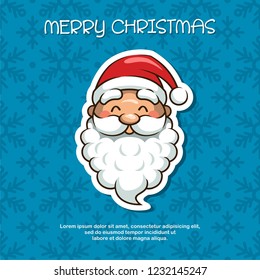 Christmas Background With Santa Claus Cartoon Illustration