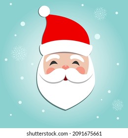 Christmas background with Santa Claus! Cute vector illustration.