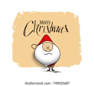 Christmas Background Santa Claus isolate white background, vector illustration