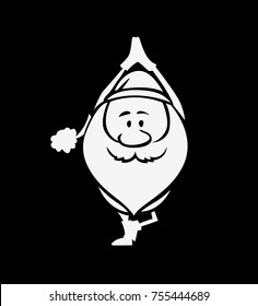 Christmas Background Santa Claus isolate white background, vector illustration