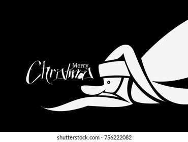 Christmas Background Santa Claus isolate white background, vector illustration