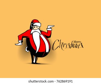 Christmas Background Santa Claus isolate white background, vector illustration