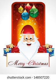 Christmas background with Santa Claus vector illustration 