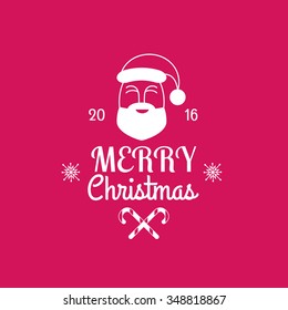 Christmas Background with Santa Claus, vector illustration
