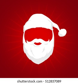Christmas background with Santa Claus. Vector illustration.