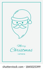 Christmas background with Santa Claus with wishes. Concept of Xmas greeting card. Vector