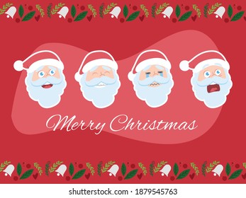 Christmas background with santa expression