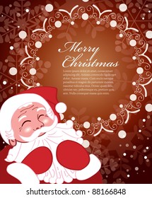 Christmas background with Santa-claus