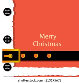 Christmas background of Santa's coat and belt