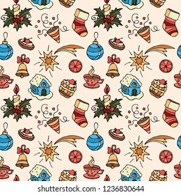Christmas background seamless pattern