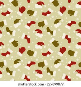 Christmas background, seamless pattern.