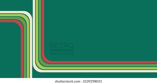Weihnachtshintergrund mit nahtlosem Muster, abstrakter Weihnachtshintergrund mit Retro-Farbthema, Hintergrund mit geradem Linienmuster.