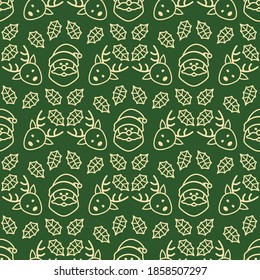 Christmas background seamless pattern decoration.