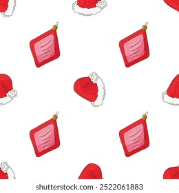 Navidades de fondo. Patrón sin fisuras en estilo de dibujo a mano