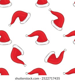 Navidades de fondo. Patrón sin fisuras en estilo de dibujo a mano